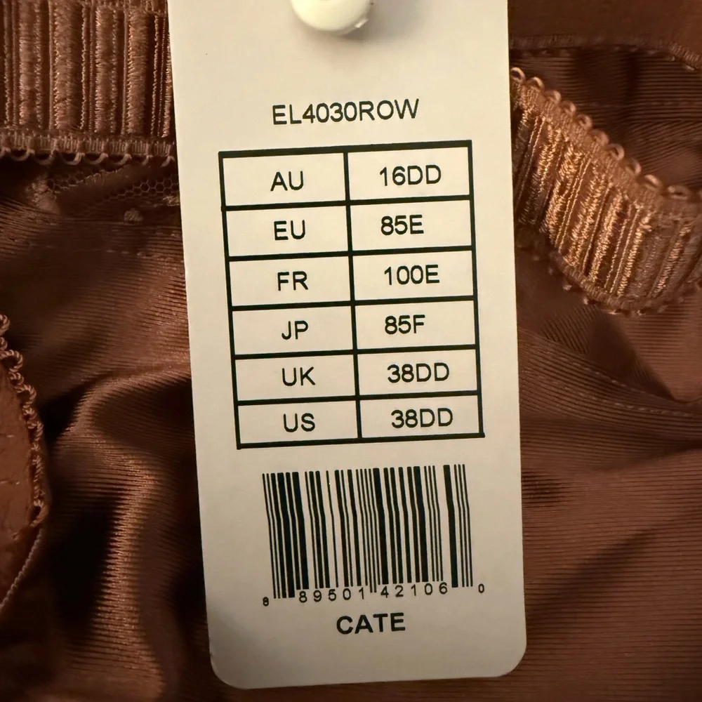 NWT Elomi Cate Full Figure Underwire Lace Cup Bra Adj Straps Rosewood 38DD - Picture 5 of 10